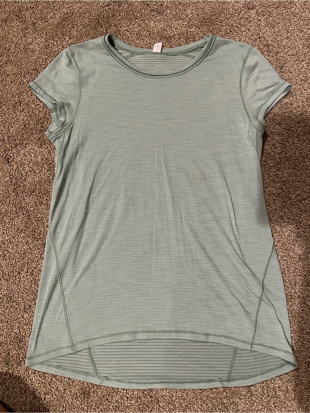 lululemon athletica Short Sleeve Scoop Neck Top in Sage Green